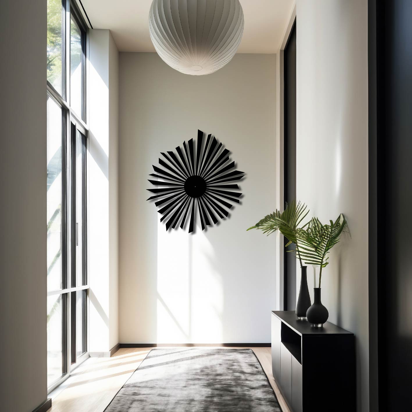 GEOMETRIC SPIKES METAL WALL ART