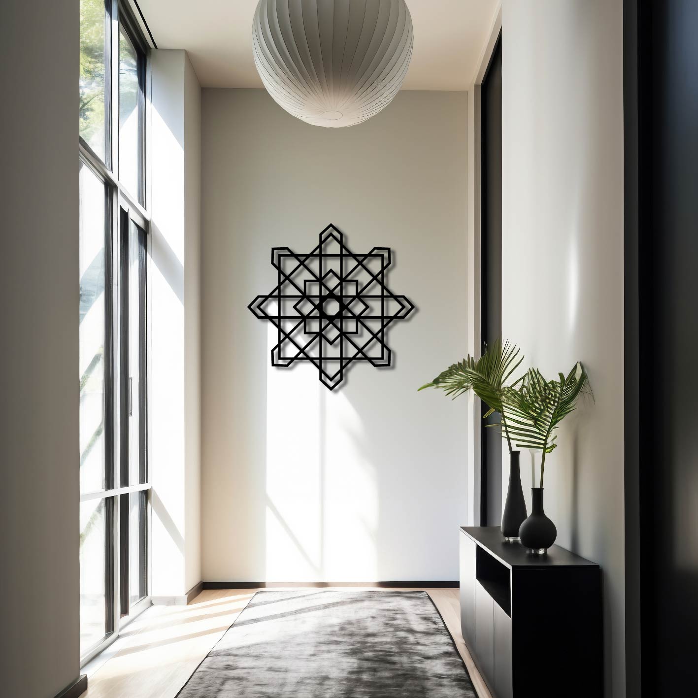 GEOMETRIC SHAPES STAR METAL WALL ART