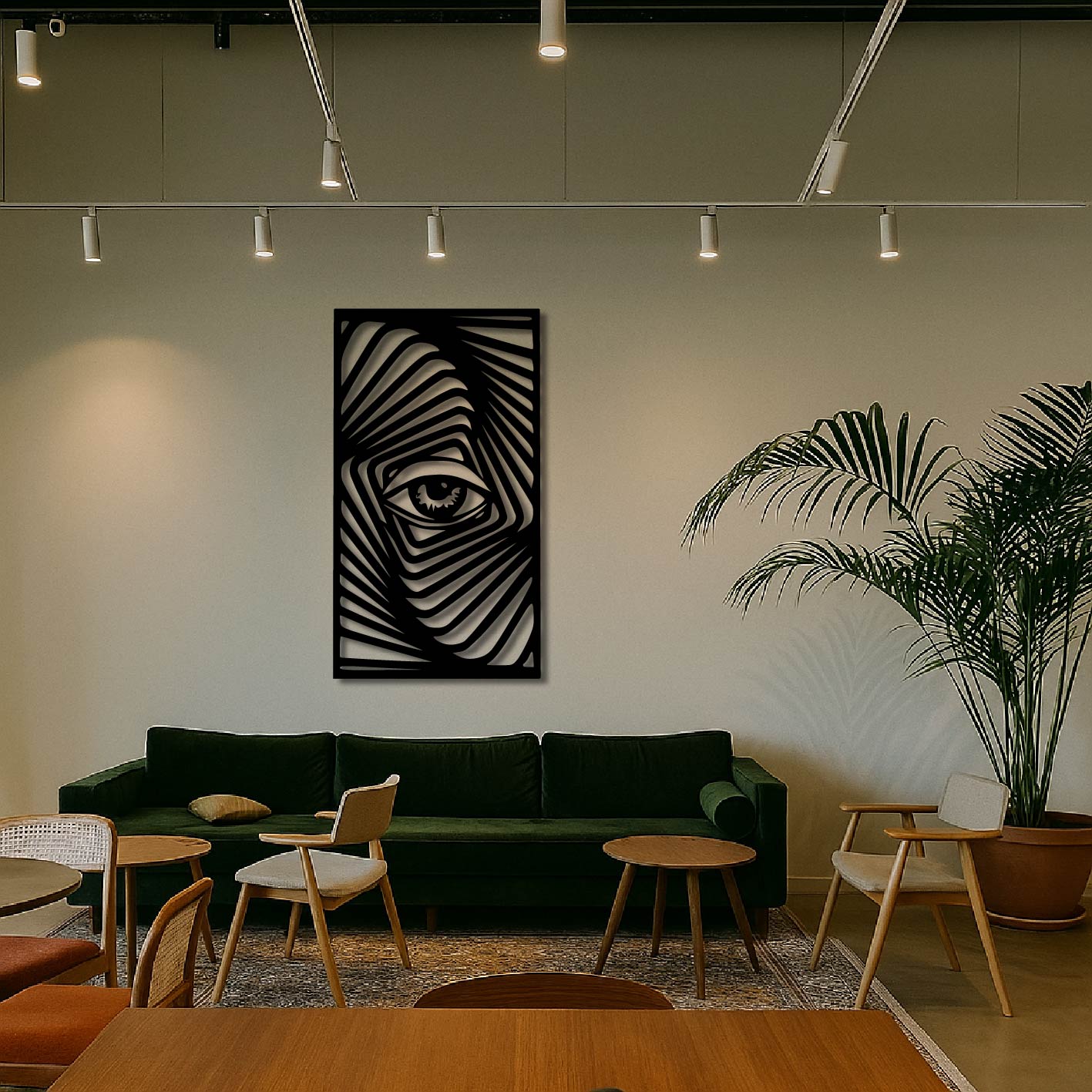 ZEBRA EYE METAL WALL ART