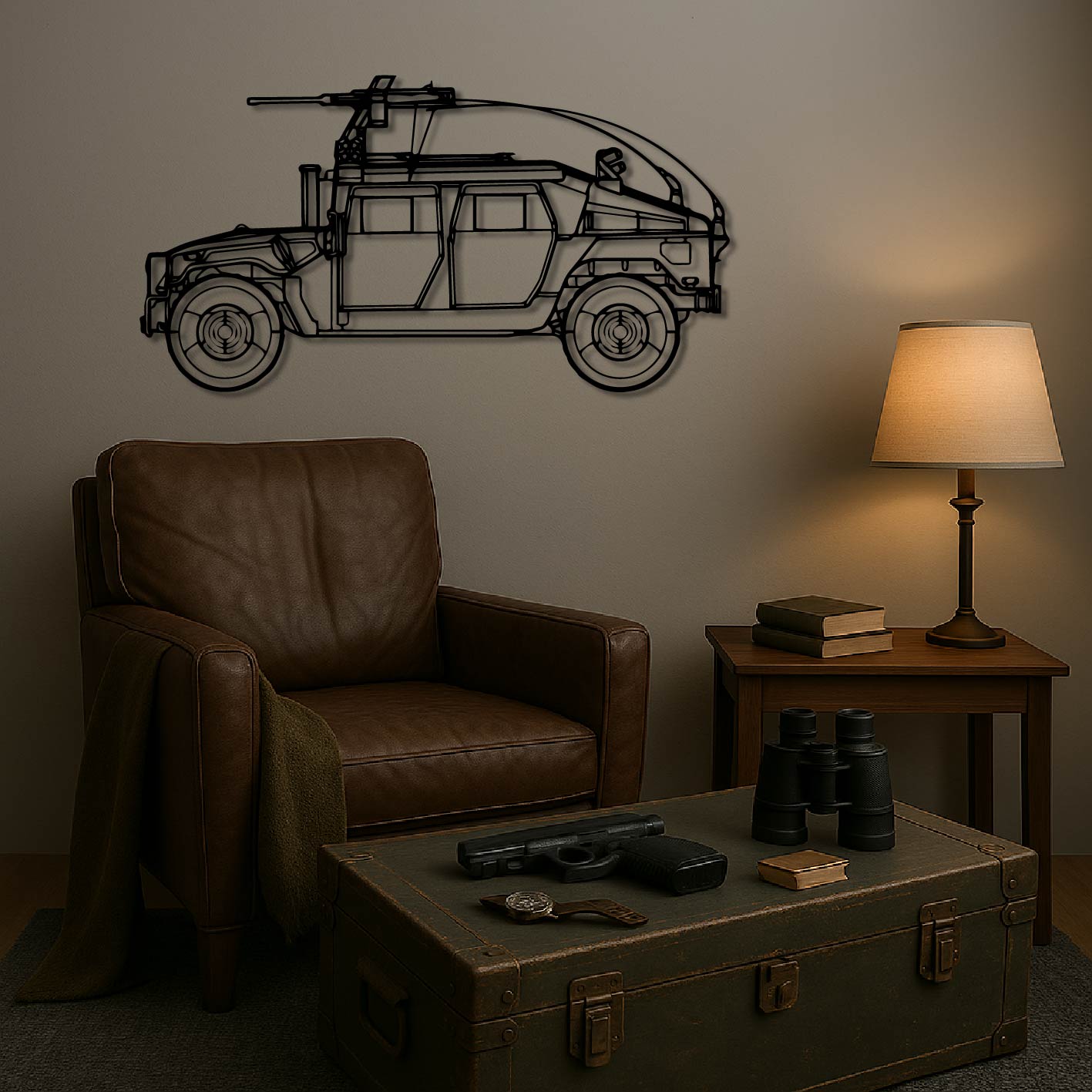 M1114 HMMWV METAL WALL ART