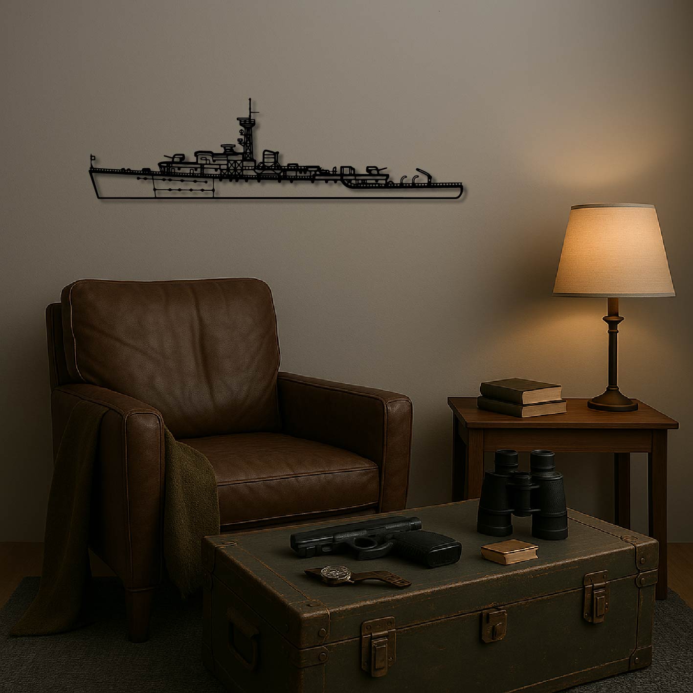 MATTI KURKI FRIGATE 1962 METAL WALL ART