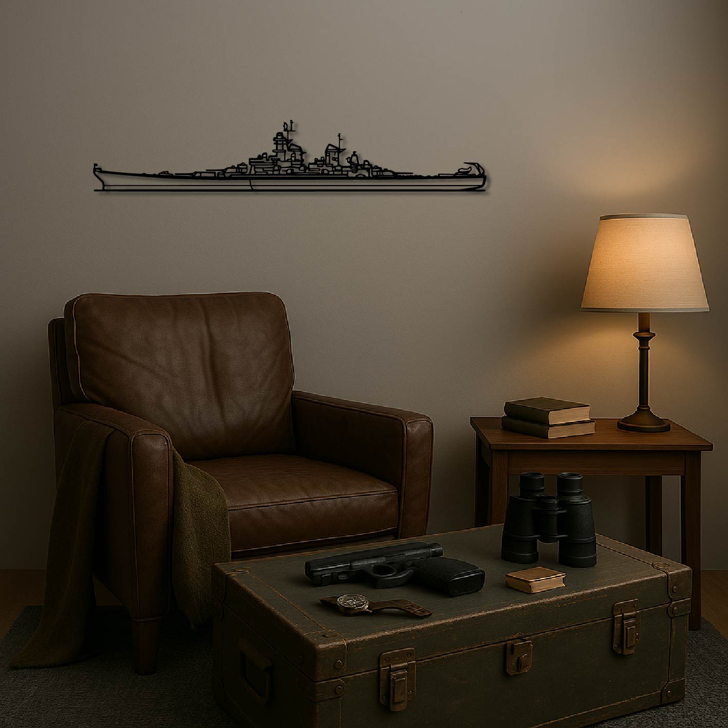 USS MISSOURI (BB-63) METAL WALL ART