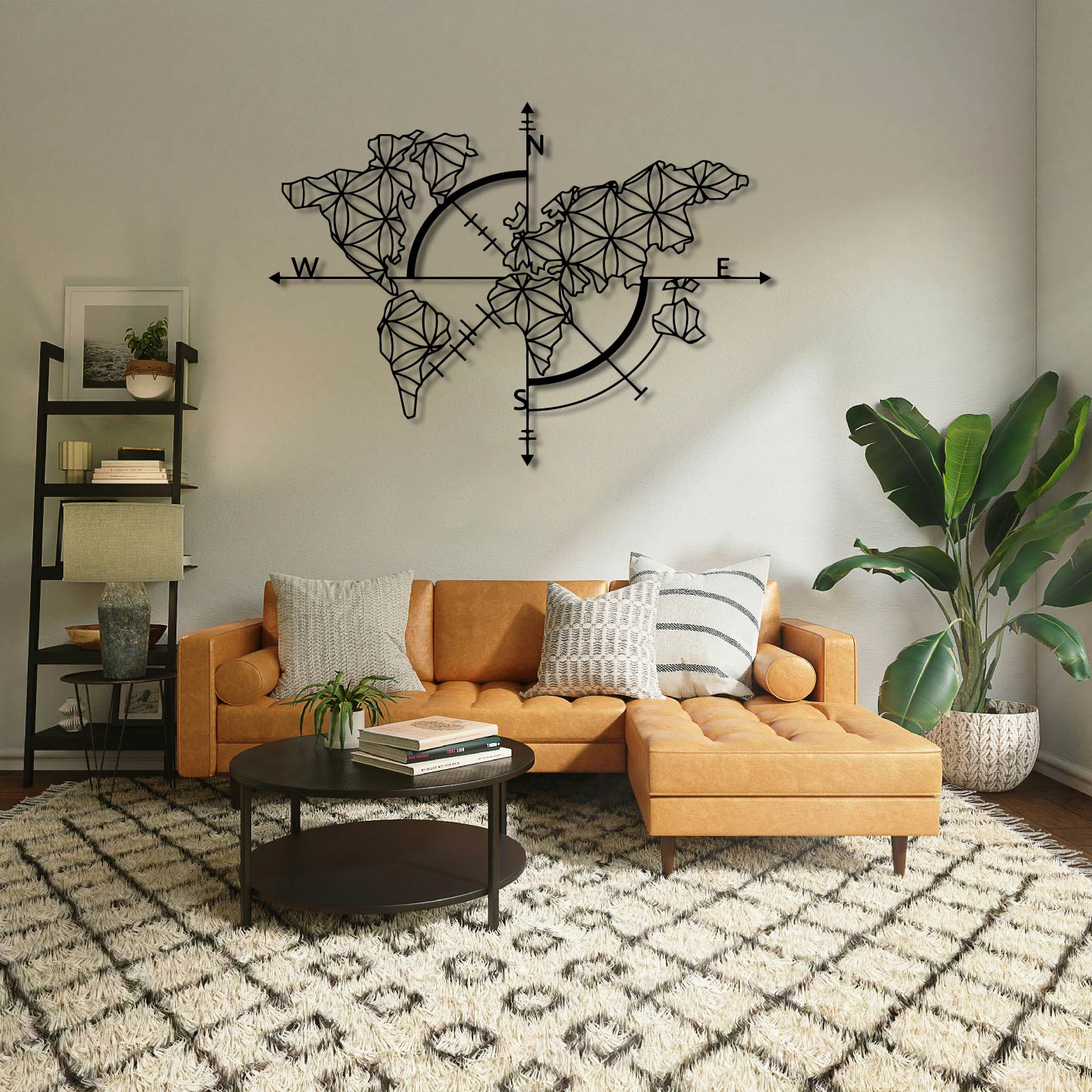 MAP OF LIFE METAL WALL ART