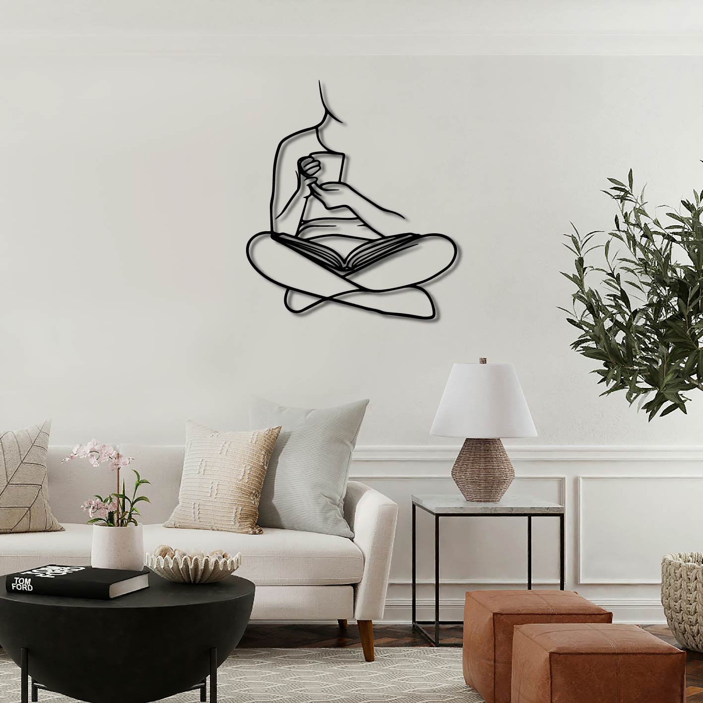 LADY MUG METAL WALL ART