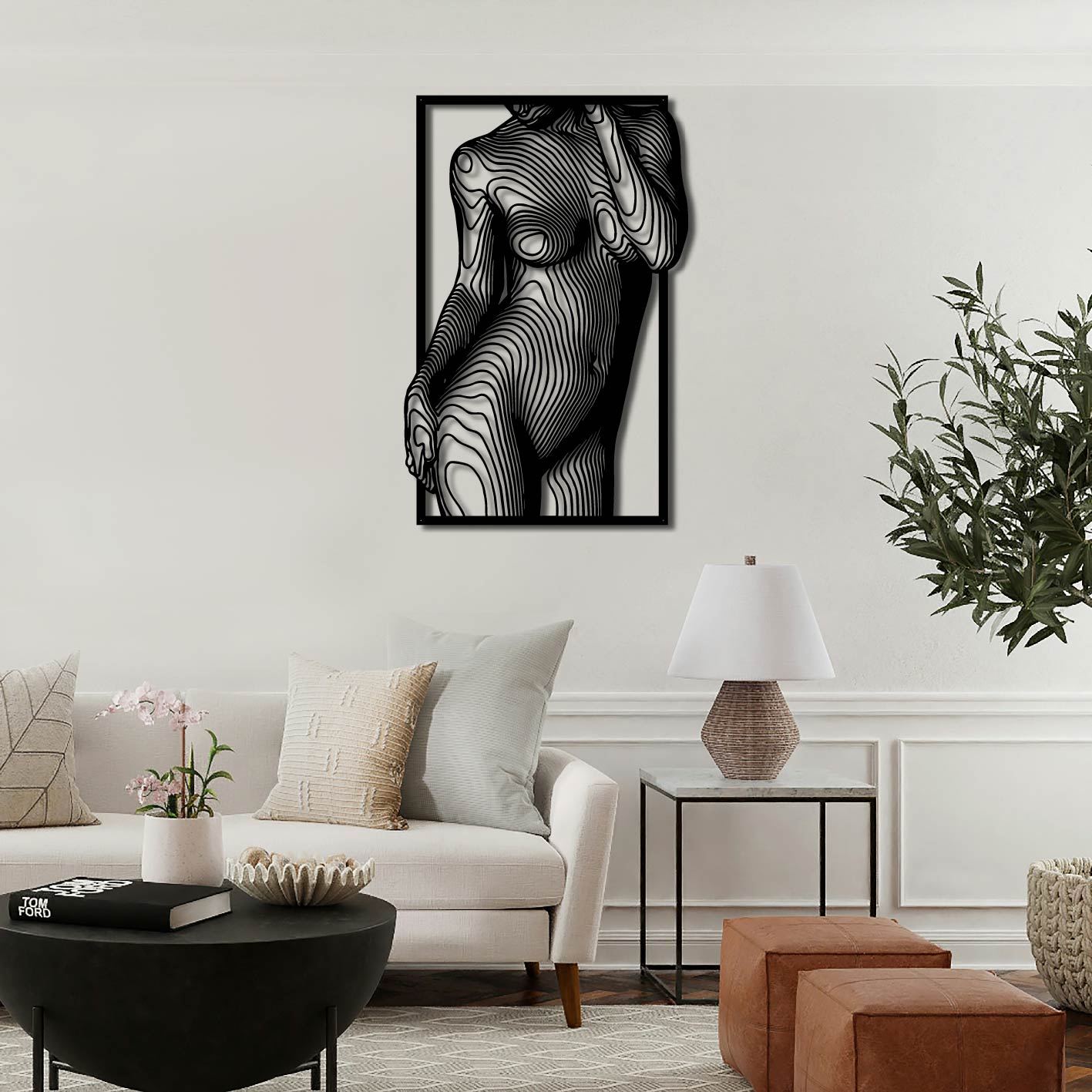Art Of Woman Metal Wall Art Frame