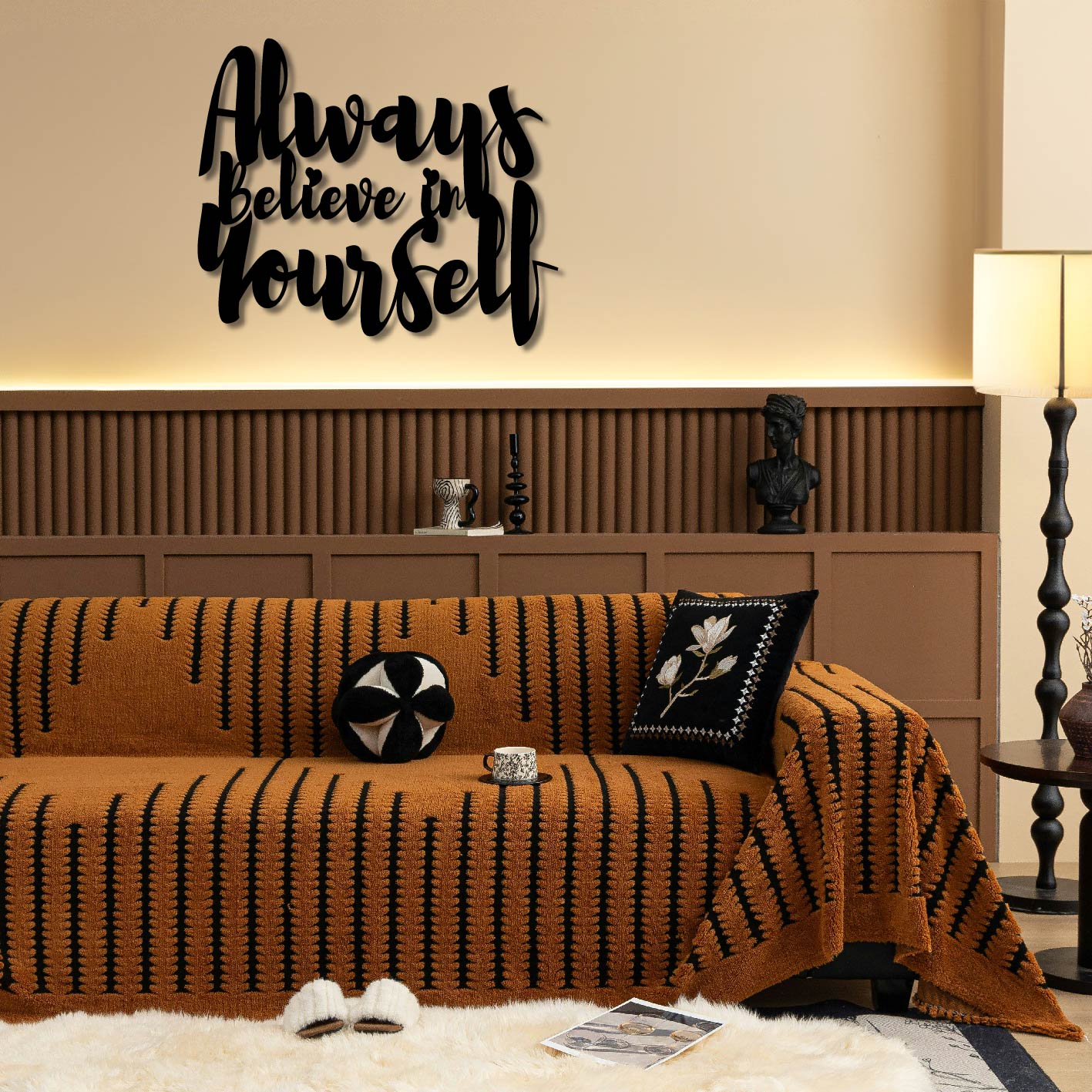 ALWAYS BELIEVE IN YOURSELF METAL WALL ART