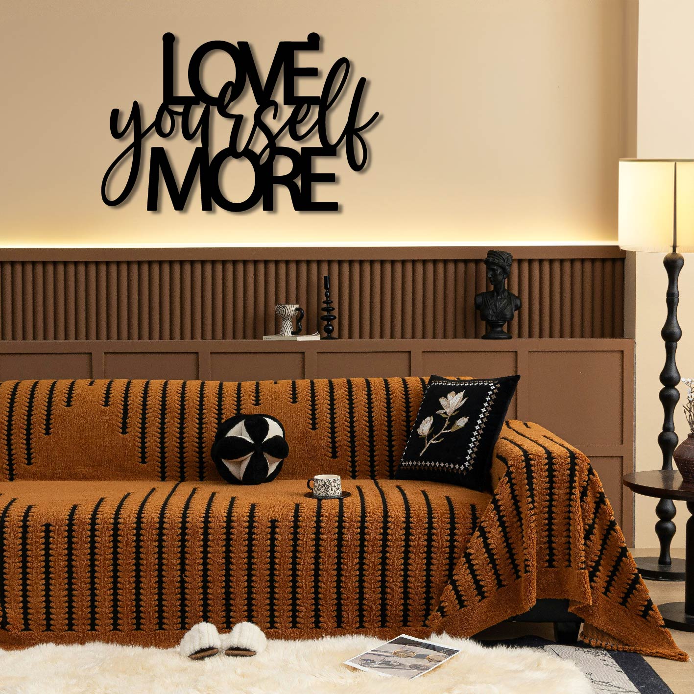 LOVE YOURSELF MORE METAL WALL ART