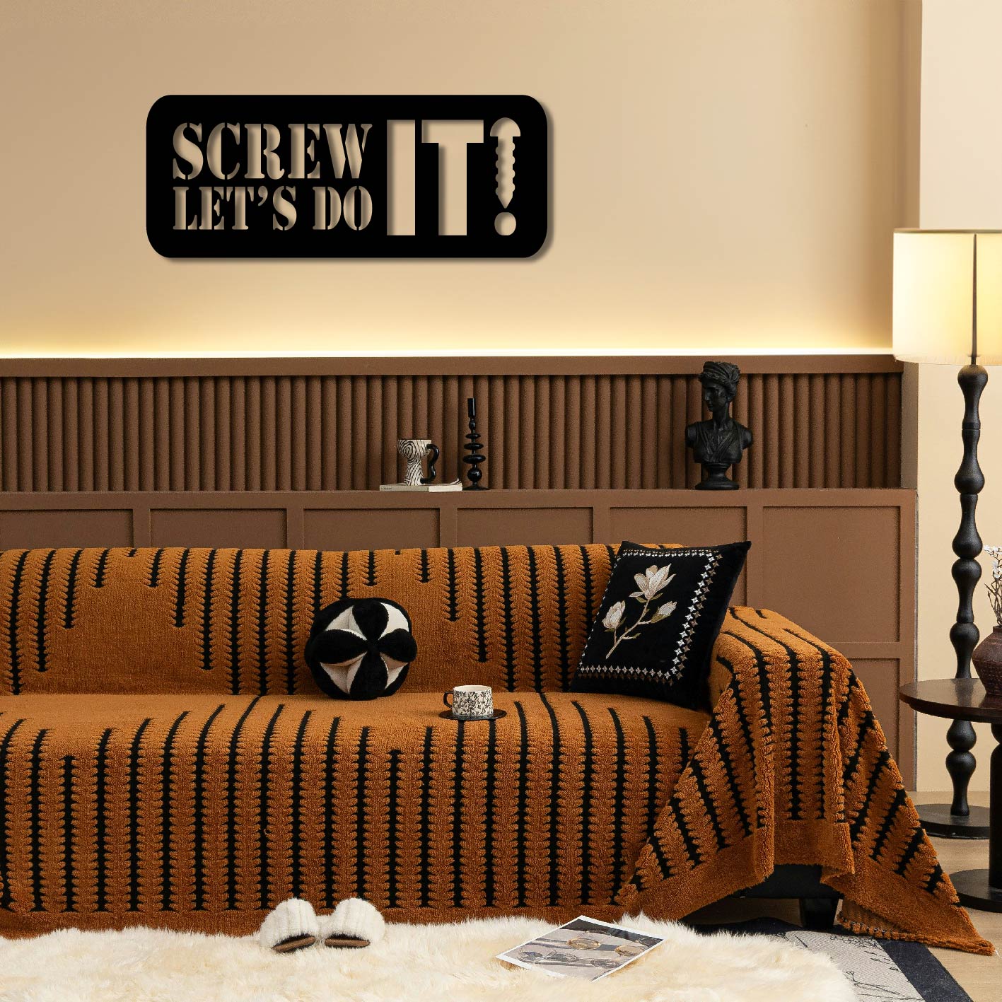 SCREW IT LET'S DO IT METAL WALL ART