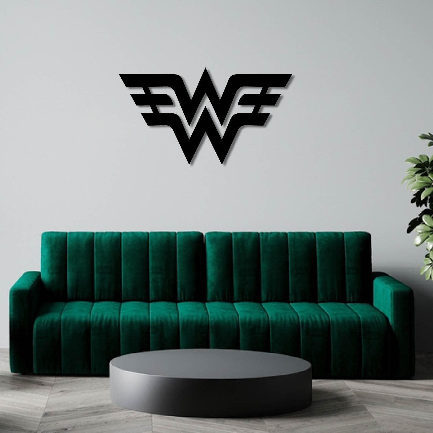 WONDER WOMAN LOGO METAL WALL ART