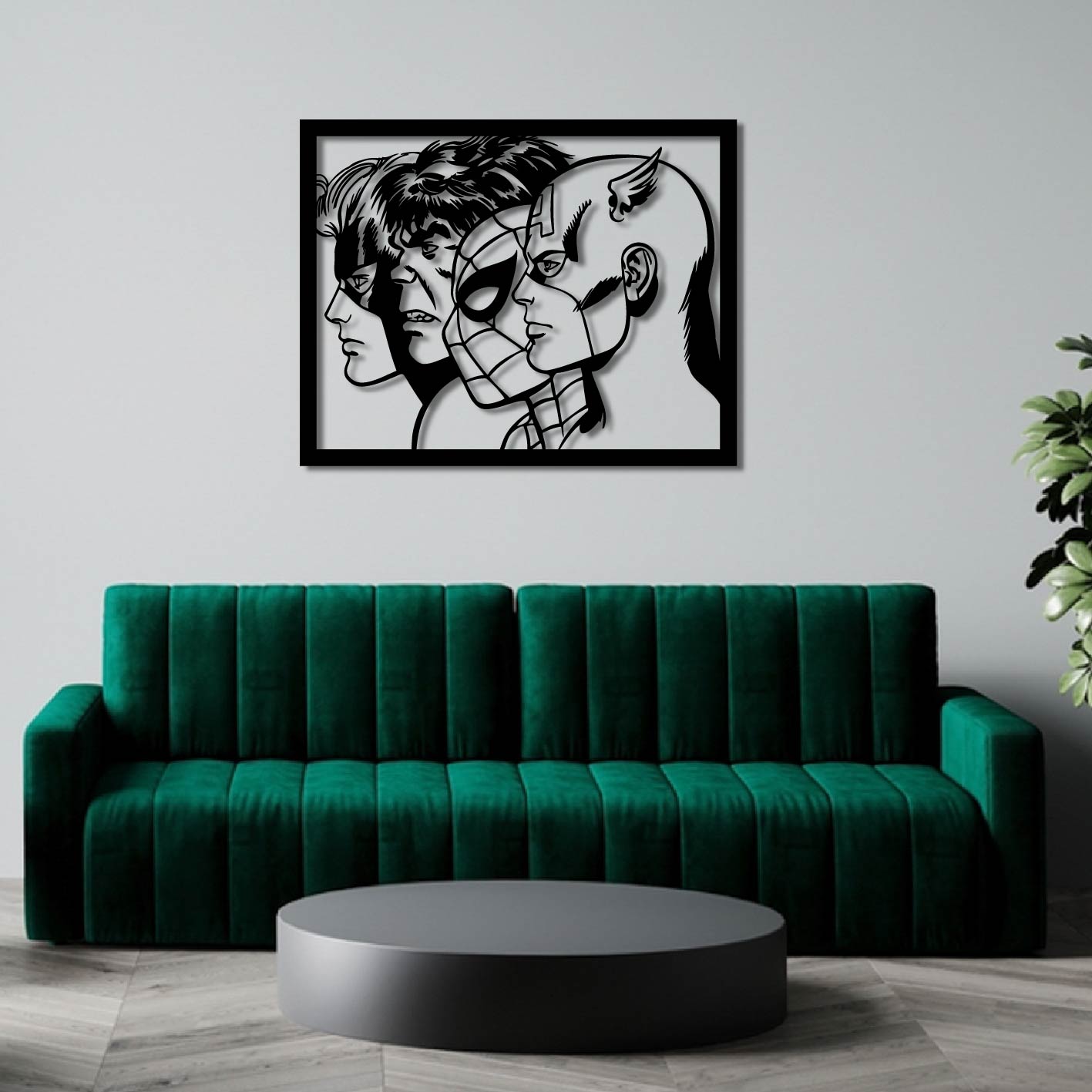 CLASSIC AVENGERS PORTRAIT METAL WALL ART