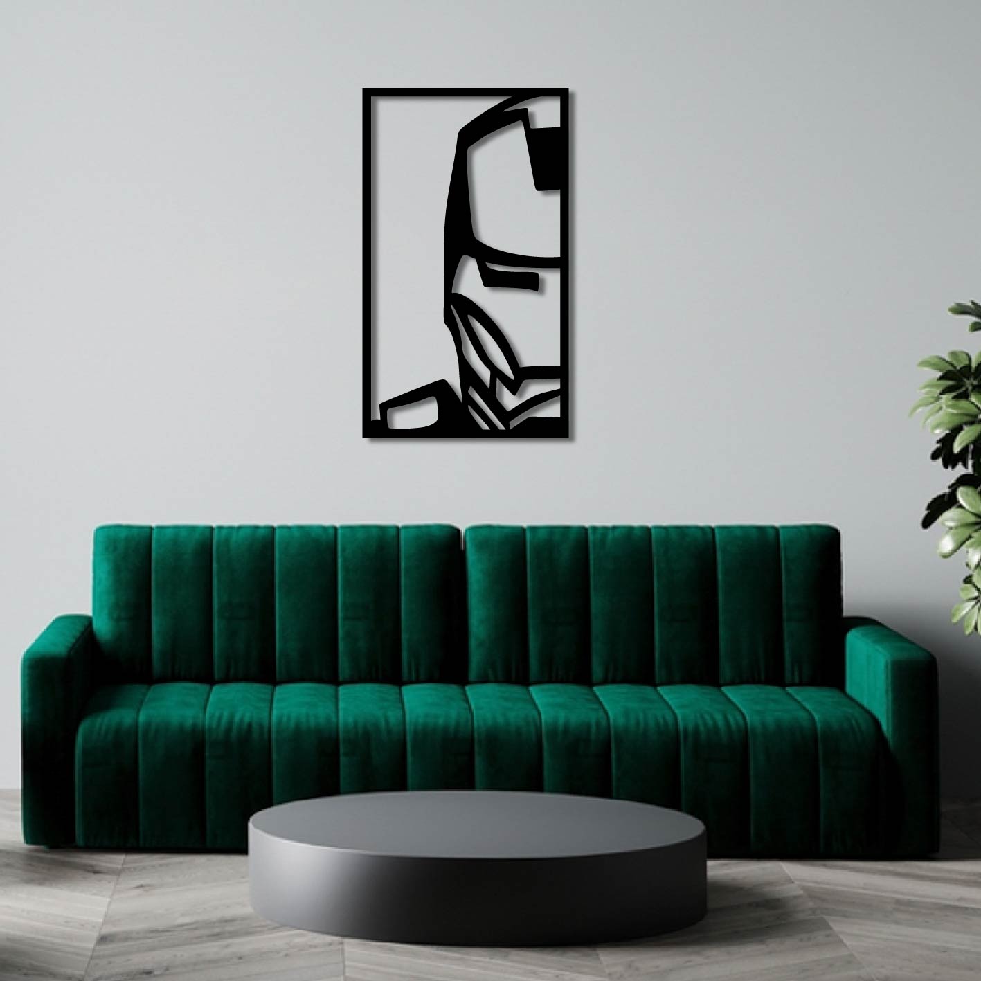 IRONMAN FACE PORTRAIT METAL WALL ART