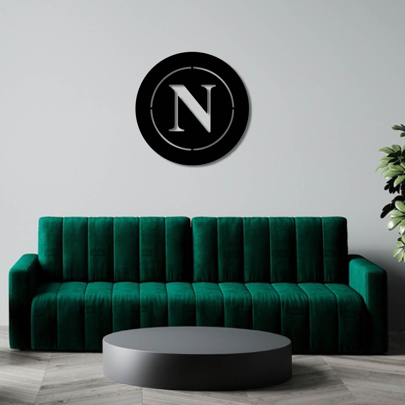 SCC NAPOLI LOGO METAL WALL ART