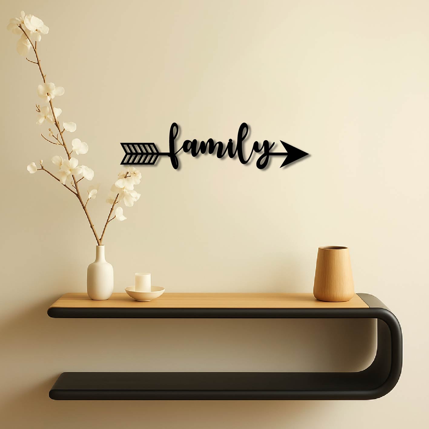 FAMILY ARROW SIGN METAL WALL ART