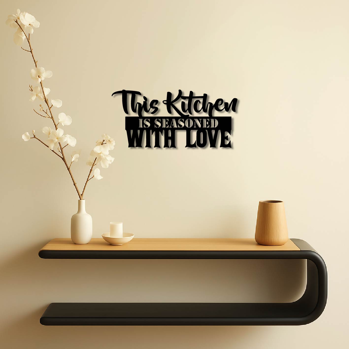 THIS KITCHEN IS SEASONED WITH LOVE METAL WALL ART
