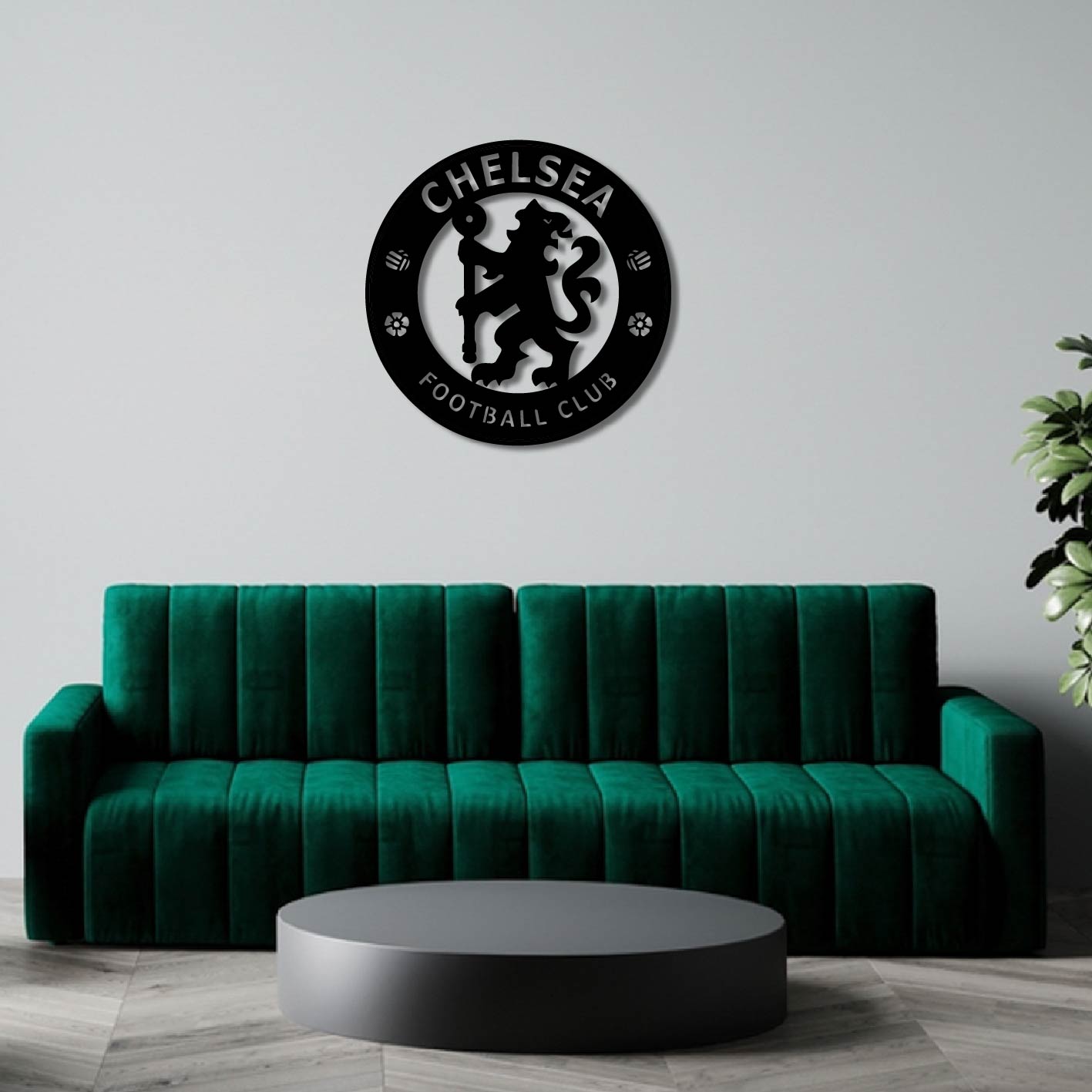 CHESLSEA LOGO METAL WALL ART