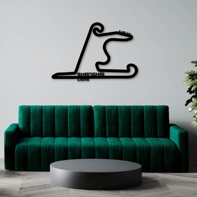SHANGHAI INTERNATIONAL CIRCUIT 2 METAL WALL ART