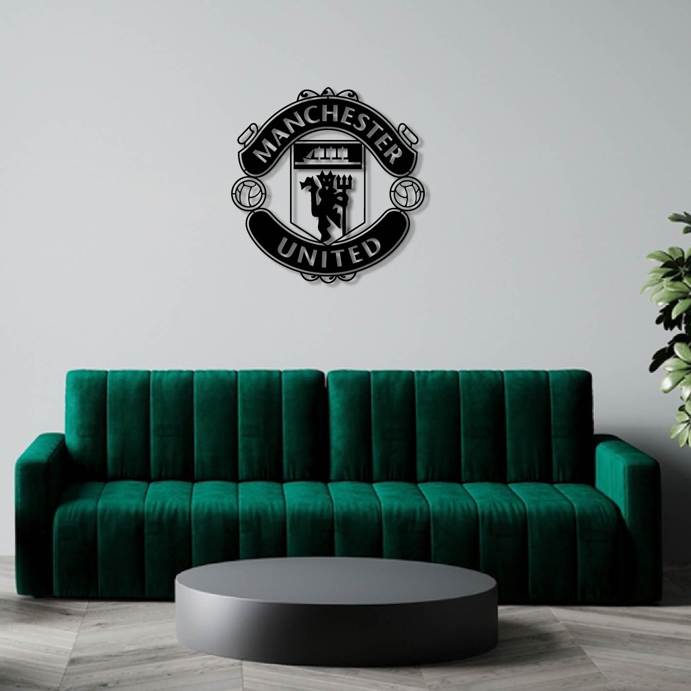 MANCHESTER UNITED LOGO METAL WALL ART
