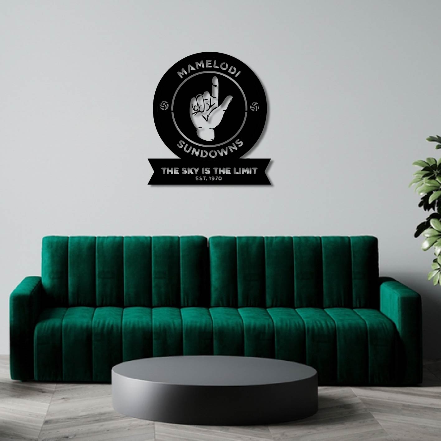MAMELODI SUNDOWNS LOGO METAL WALL ART