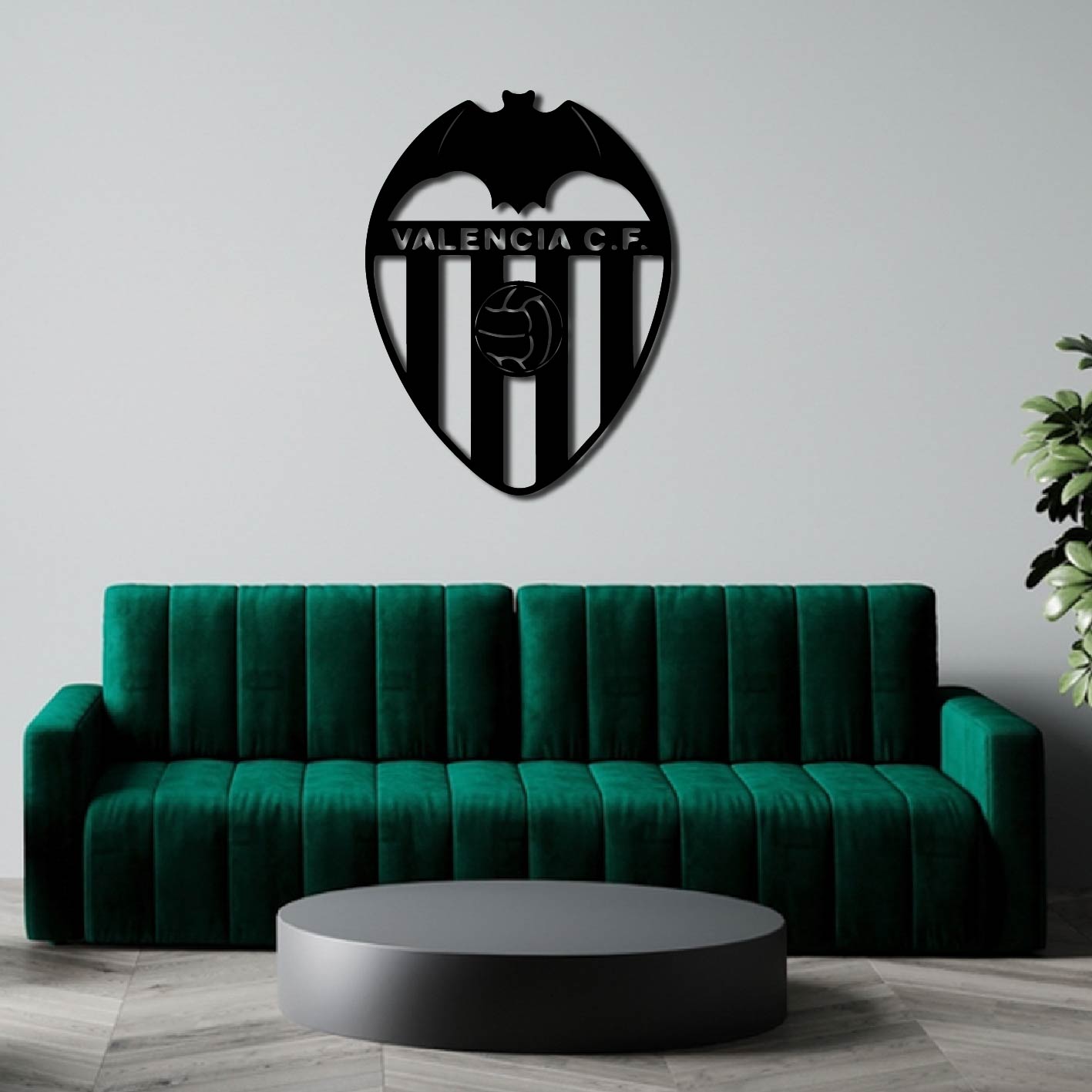 VALENCIA FC LOGO METAL WALL ART