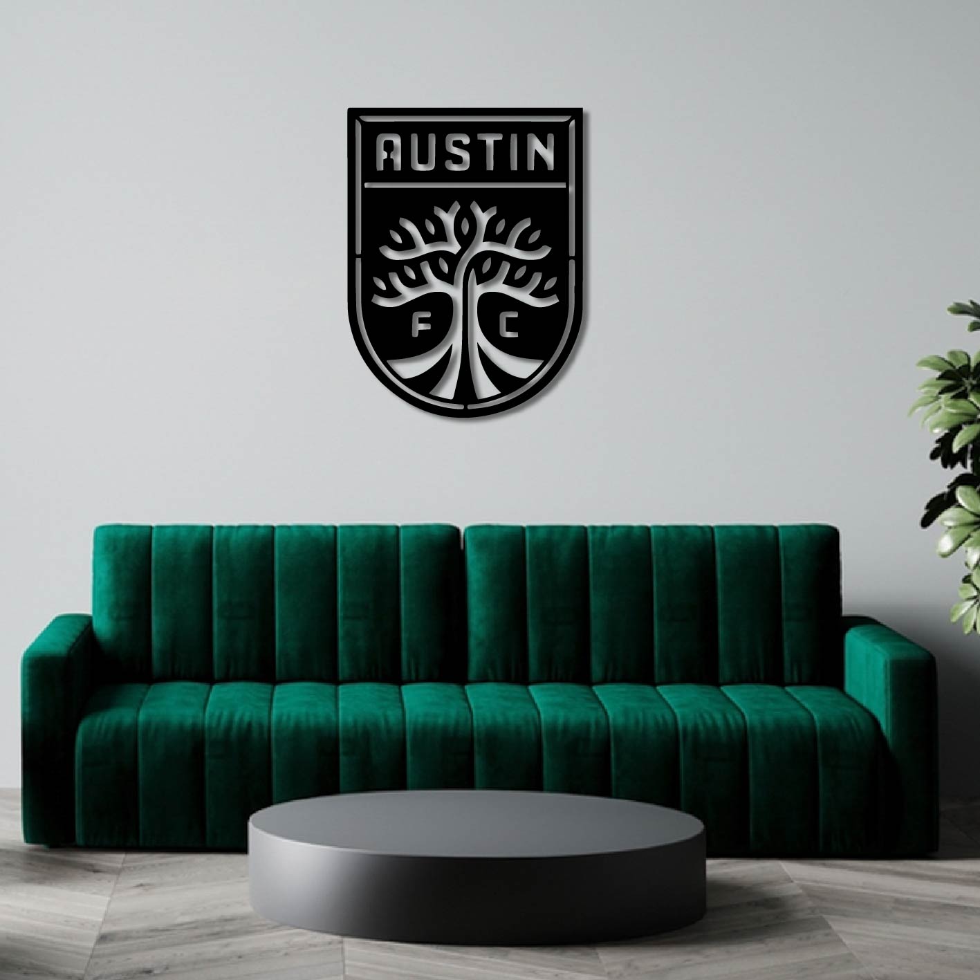 AUSTIN FC LOGO METAL WALL ART