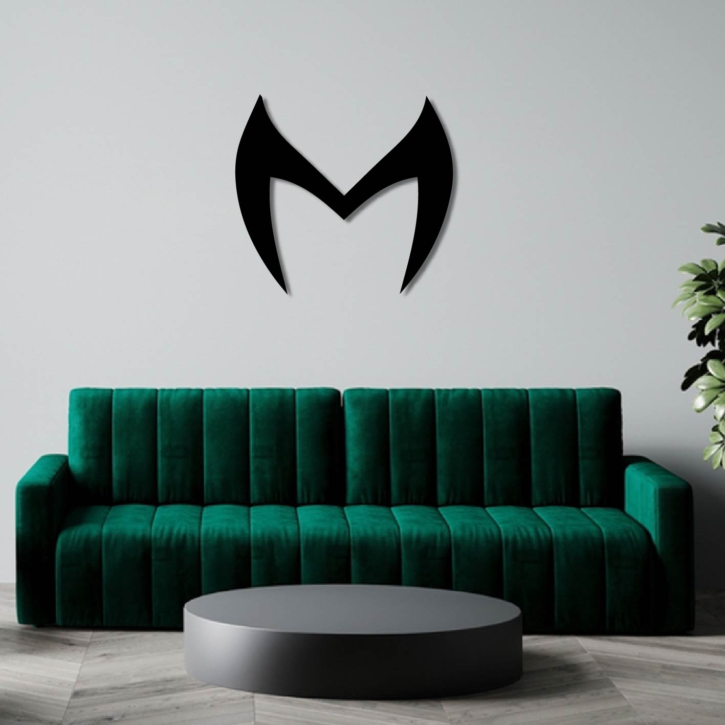 WANDA SCARLET WITCH LOGO METAL WALL ART