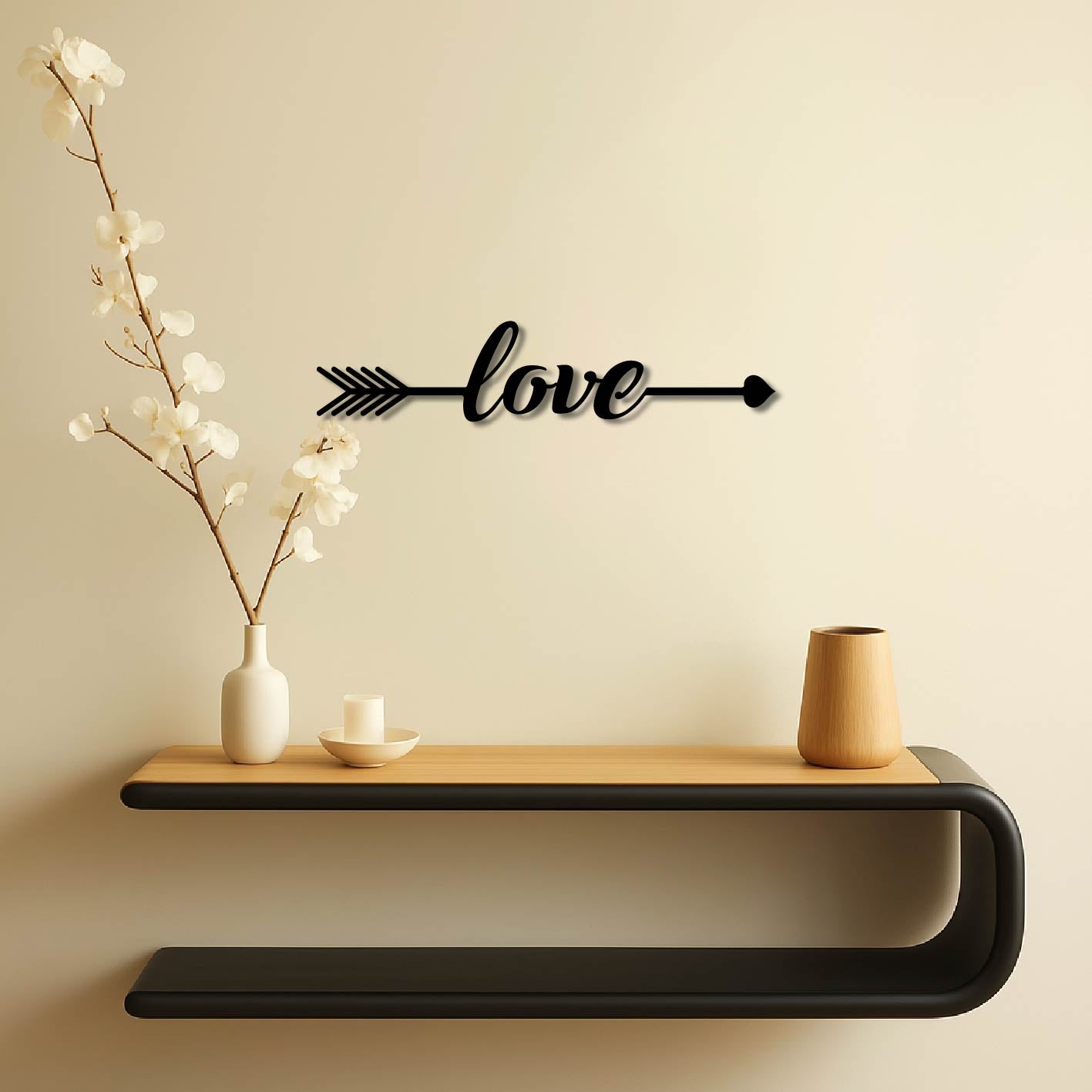 ARROW LOVE METAL WALL ART