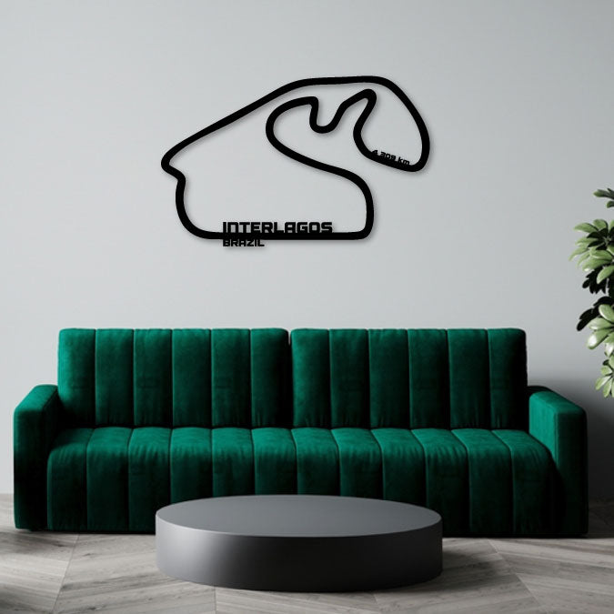 INTERLAGOS AUTODROMO JOSE CARLOS PACE METAL WALL ART