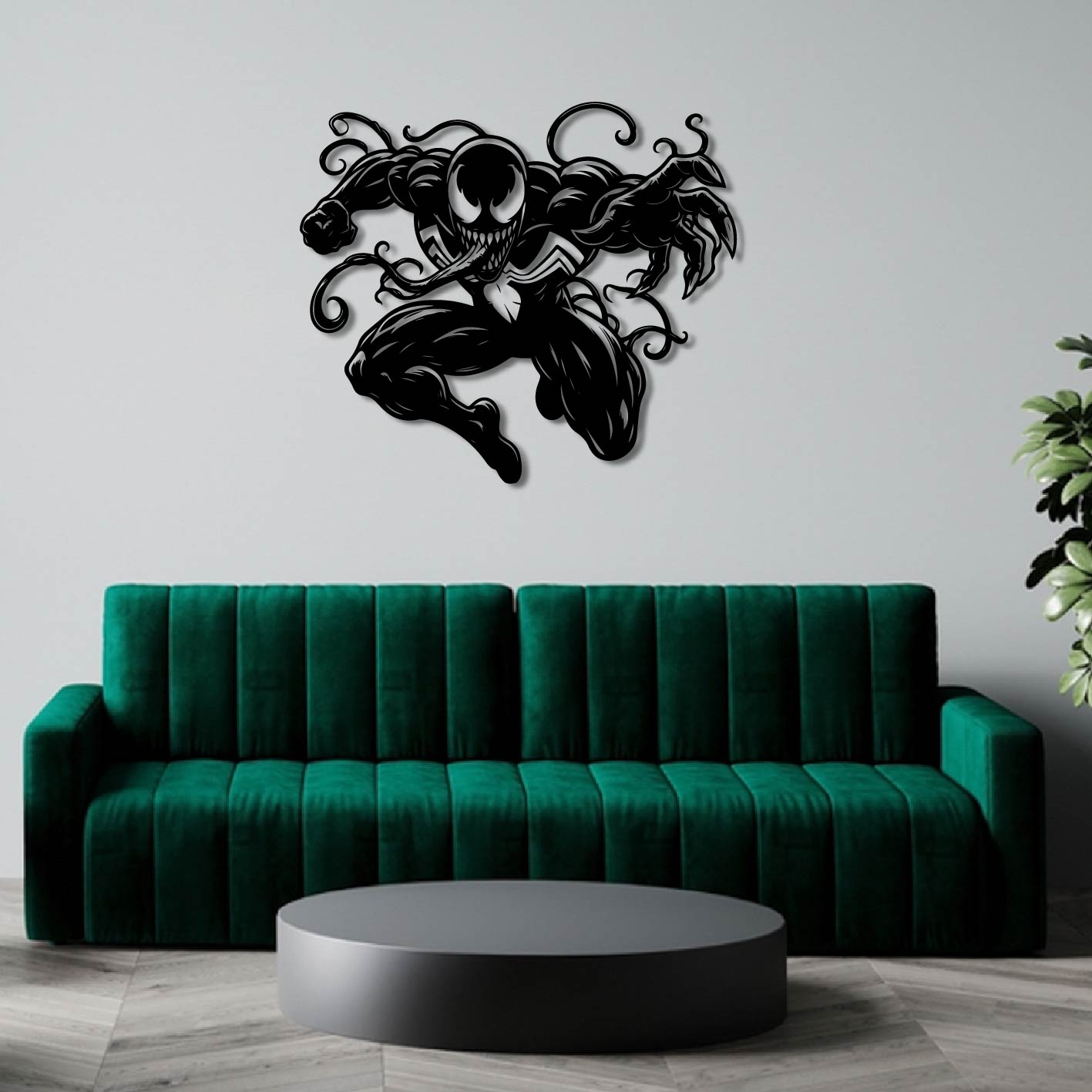 VENOM JUMPING METAL WALL ART