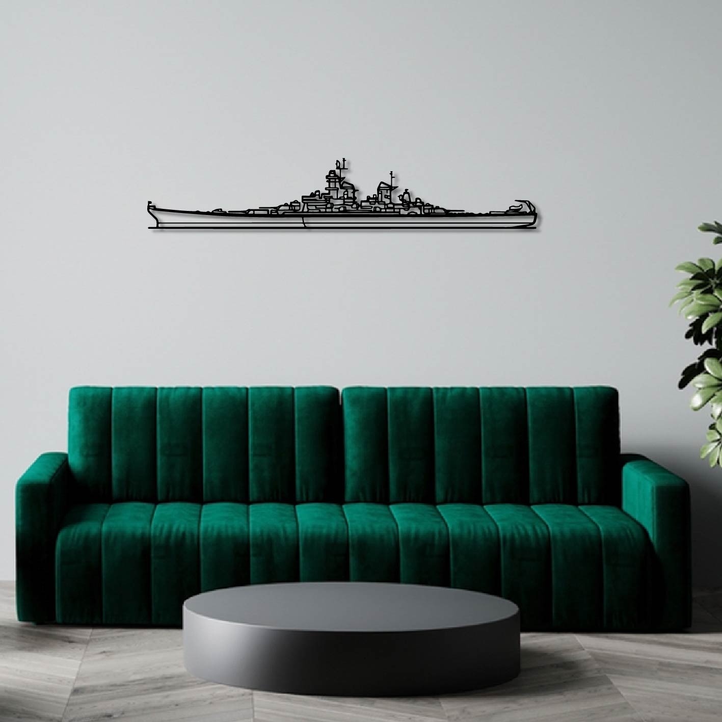 USS MISSOURI (BB-63) METAL WALL ART