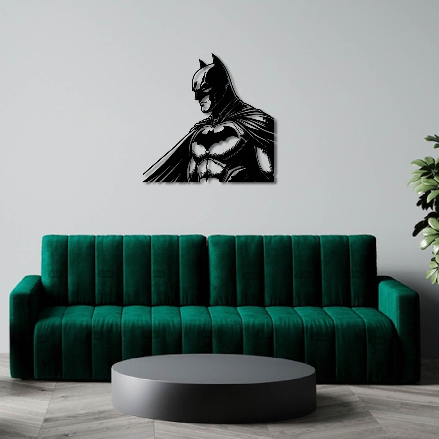 BATMAN DETAILED PORTRAIT METAL WALL ART
