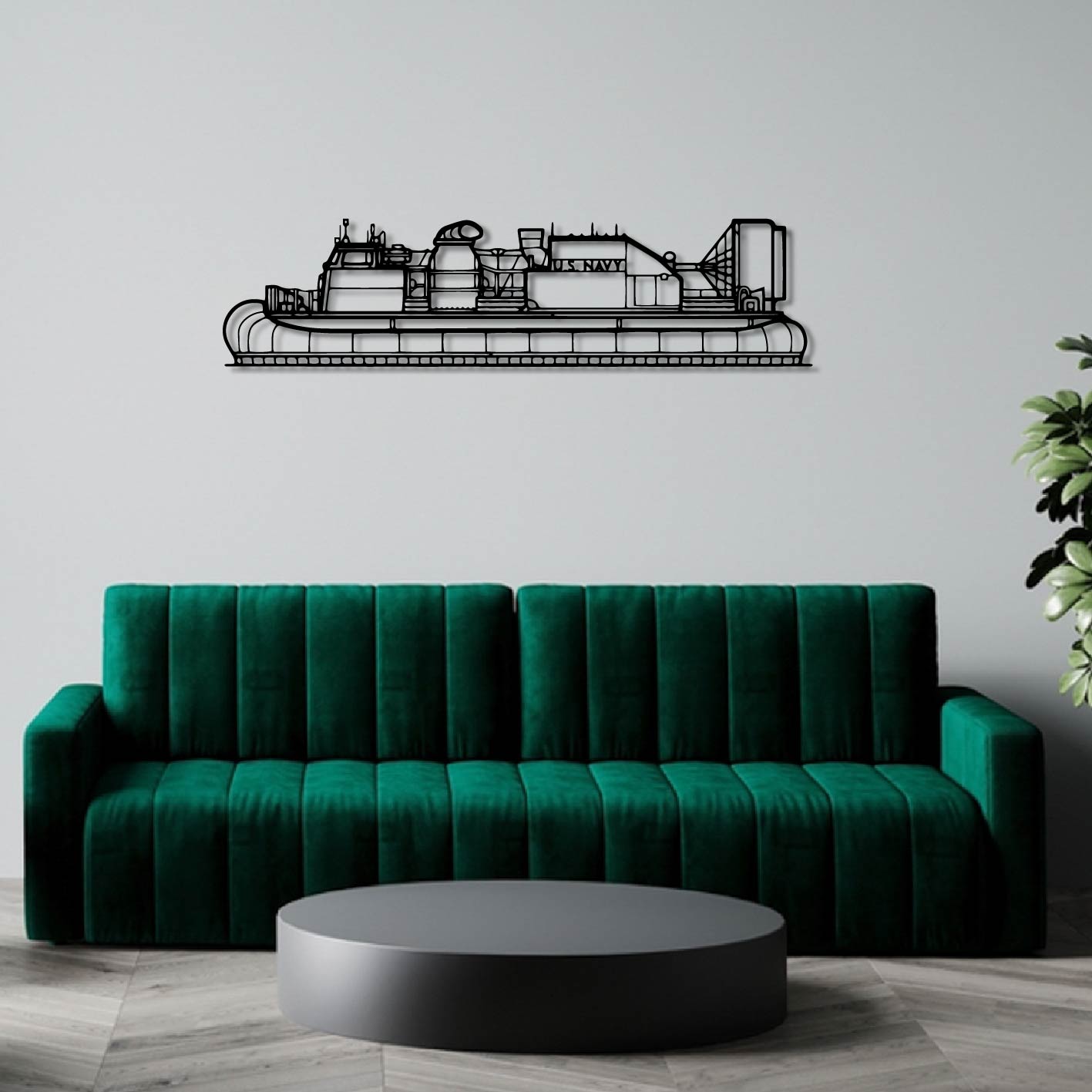 LANDING CRAFT AIR CUSHION METAL WALL ART