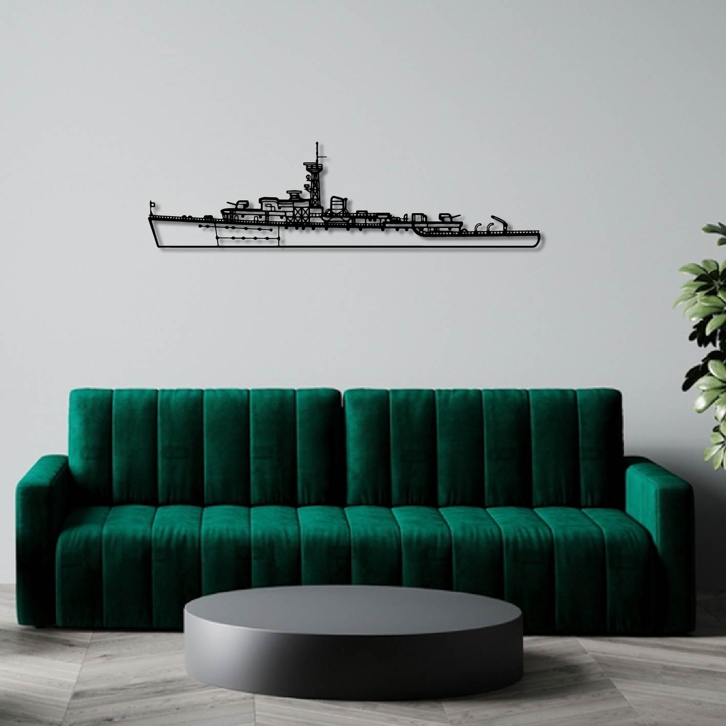 MATTI KURKI FRIGATE 1962 METAL WALL ART