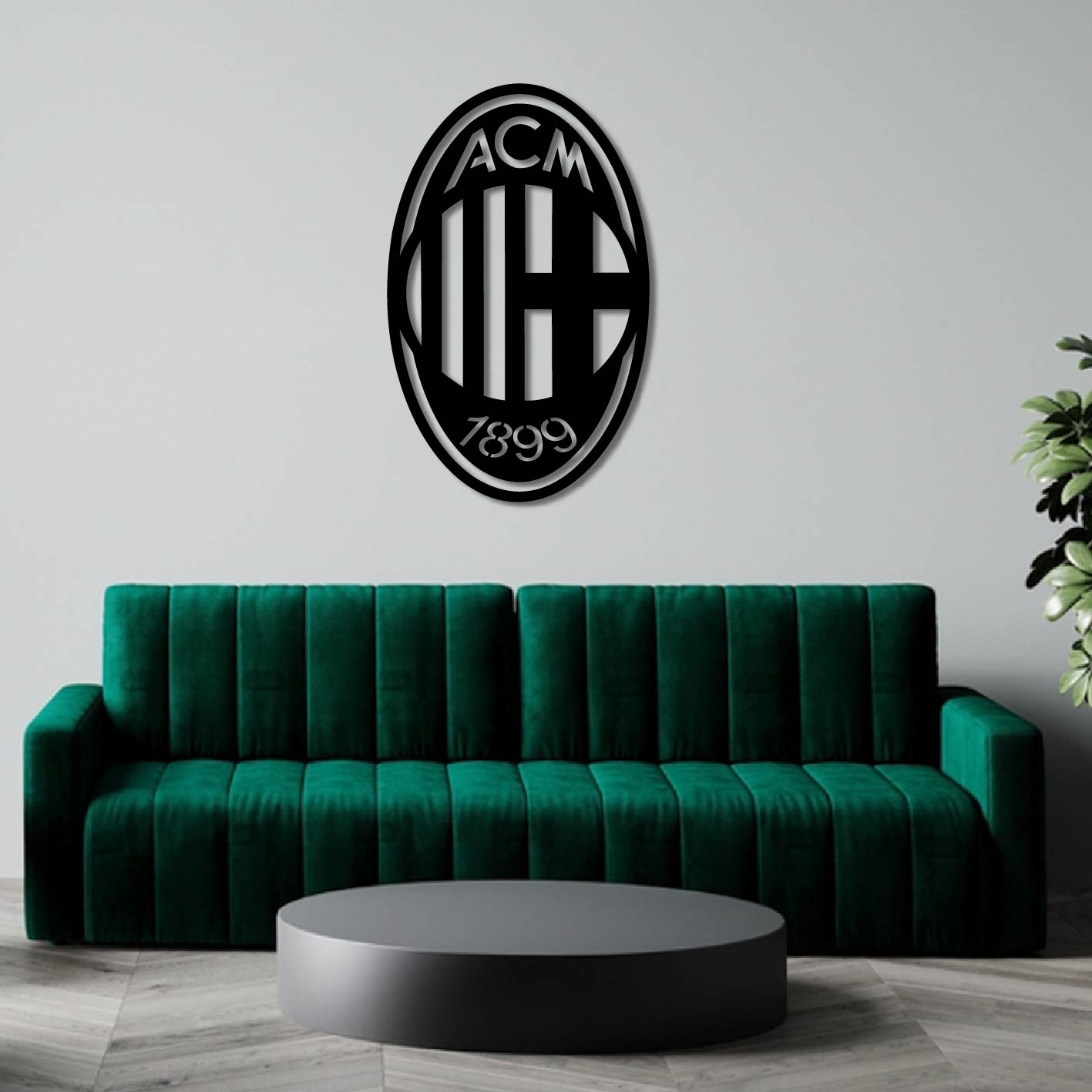 AC MILAN LOGO METAL WALL ART