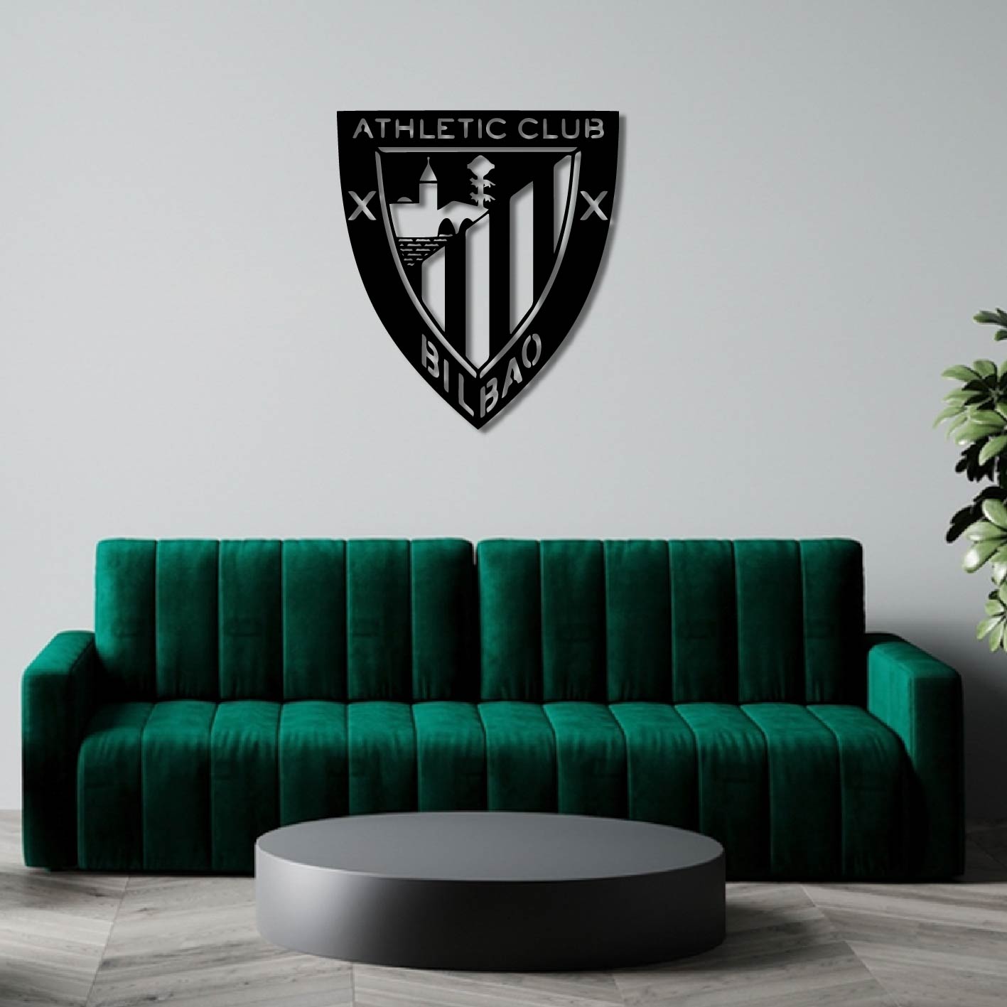 ATLETICO BILBAO LOGO METAL WALL ART