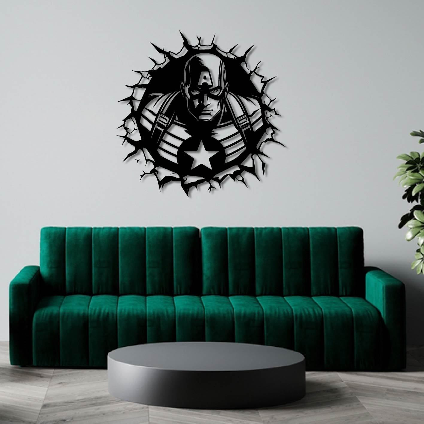 CAPTAIN AMERICA 3D METAL WALL ART