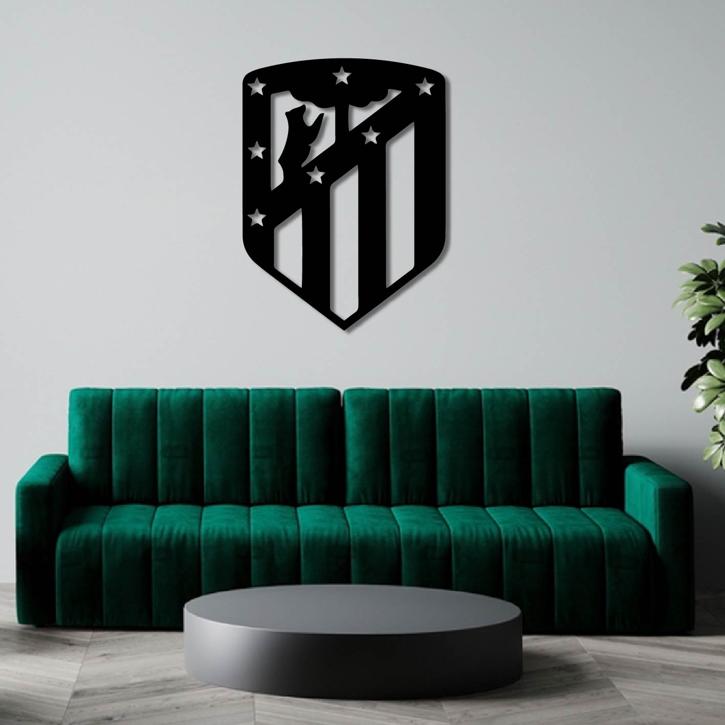 ATLETICO MADRID NEW LOGO METAL WALL ART