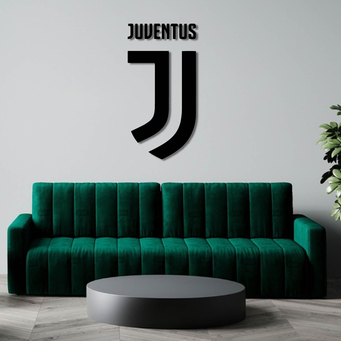 JUVENTUS SIMPLE LOGO METAL WALL ART