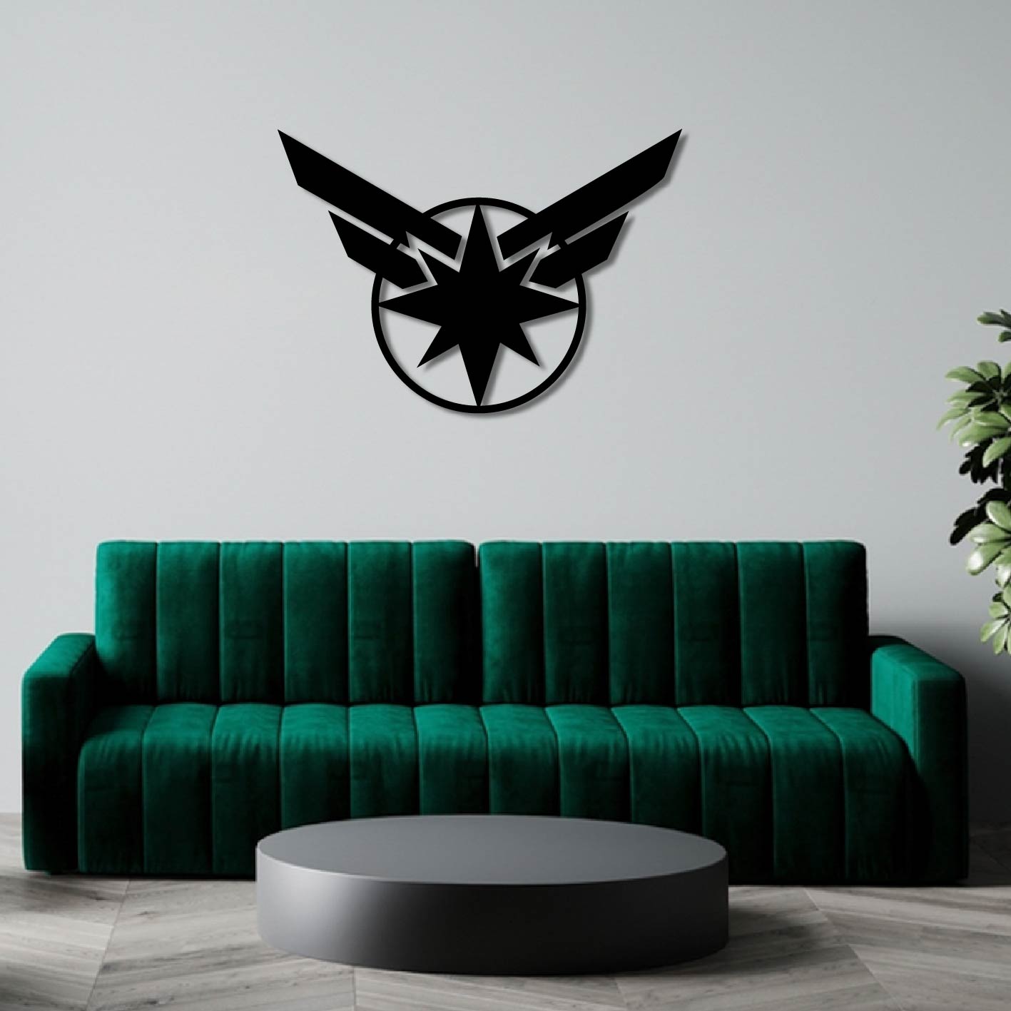 CAPTAIN MARVEL LOGO METAL WALL ART