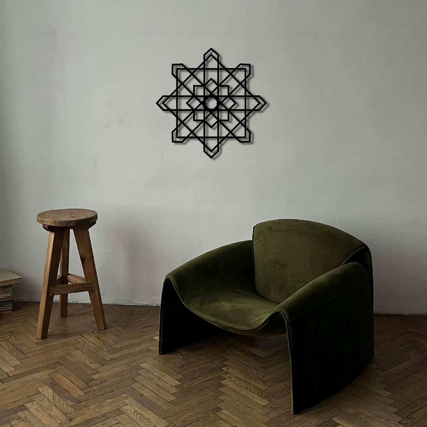 GEOMETRIC SHAPES STAR METAL WALL ART