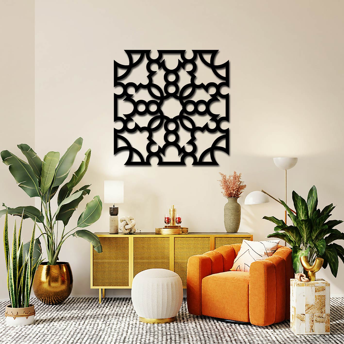 MANDALA PATTERN DECOR Metal Wall Art