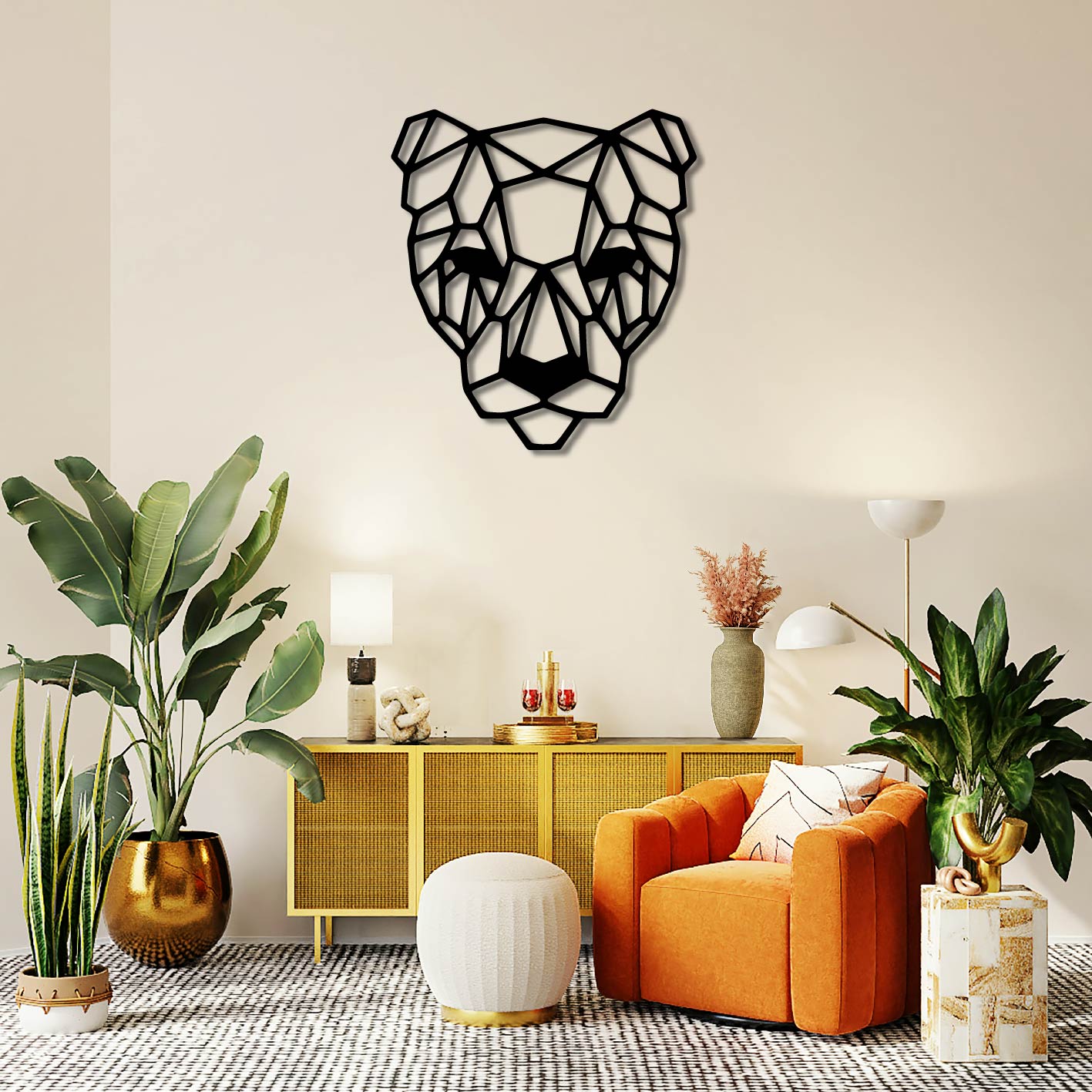 Leopard Metal Wall Art Frame