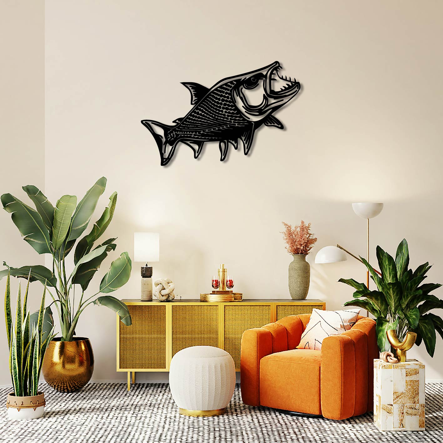 TIGERFISH METAL WALL ART