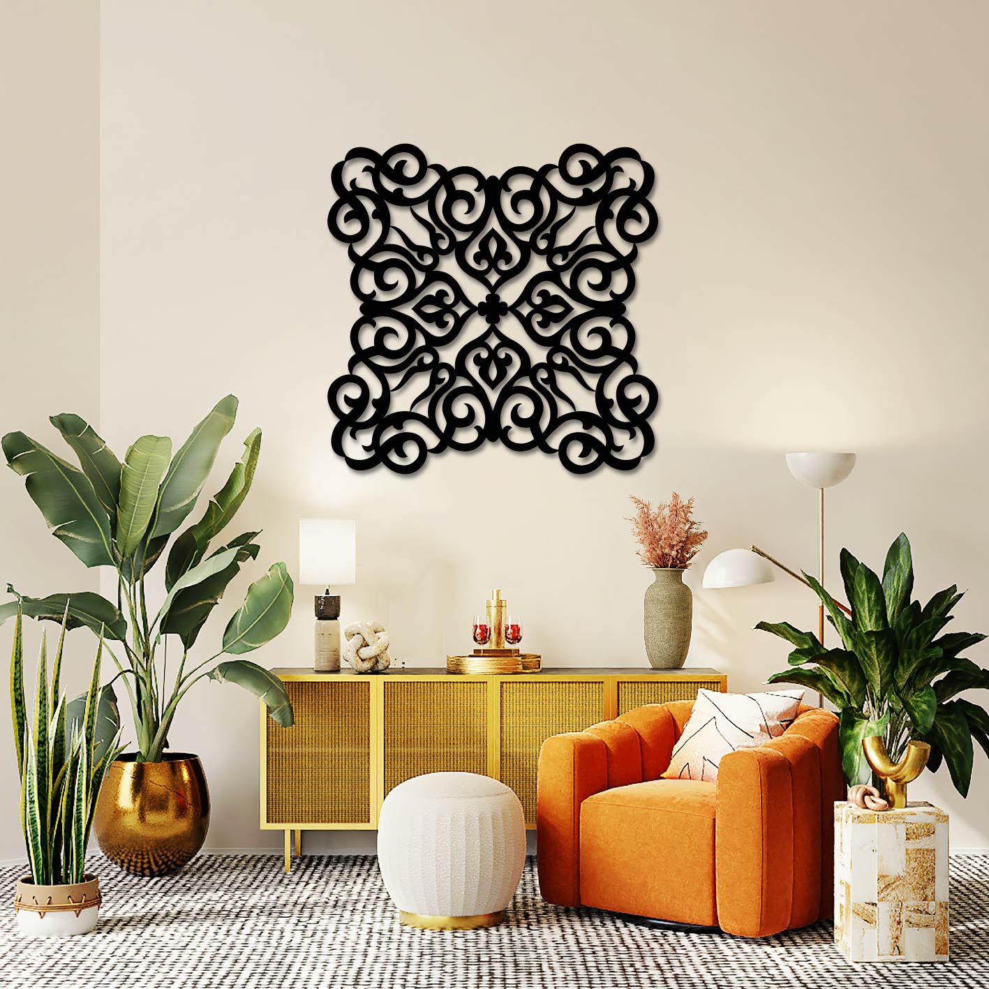 VICTORIAN PATTERN MANDALA Metal Wall Art