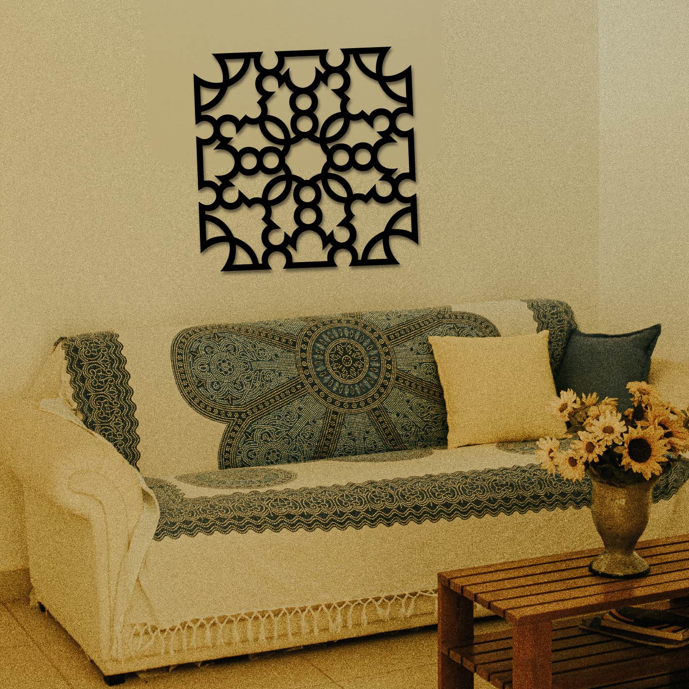MANDALA PATTERN DECOR Metal Wall Art