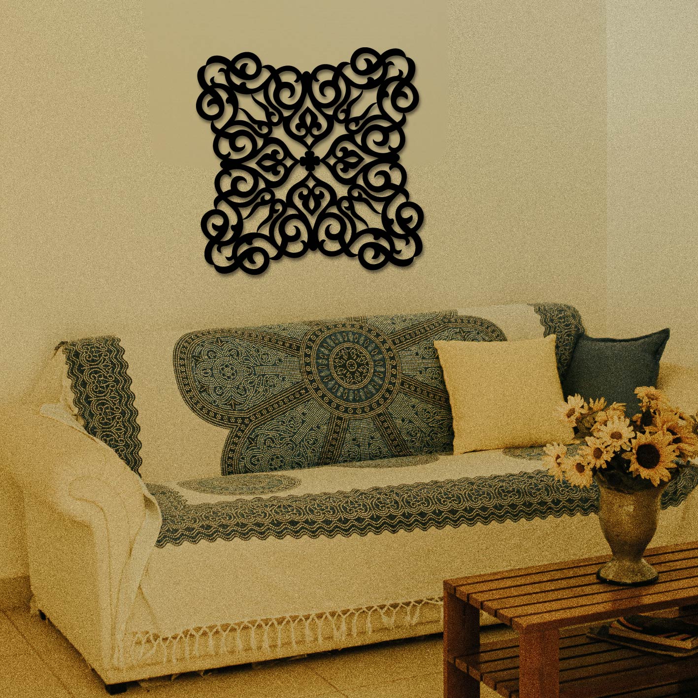 VICTORIAN PATTERN MANDALA Metal Wall Art