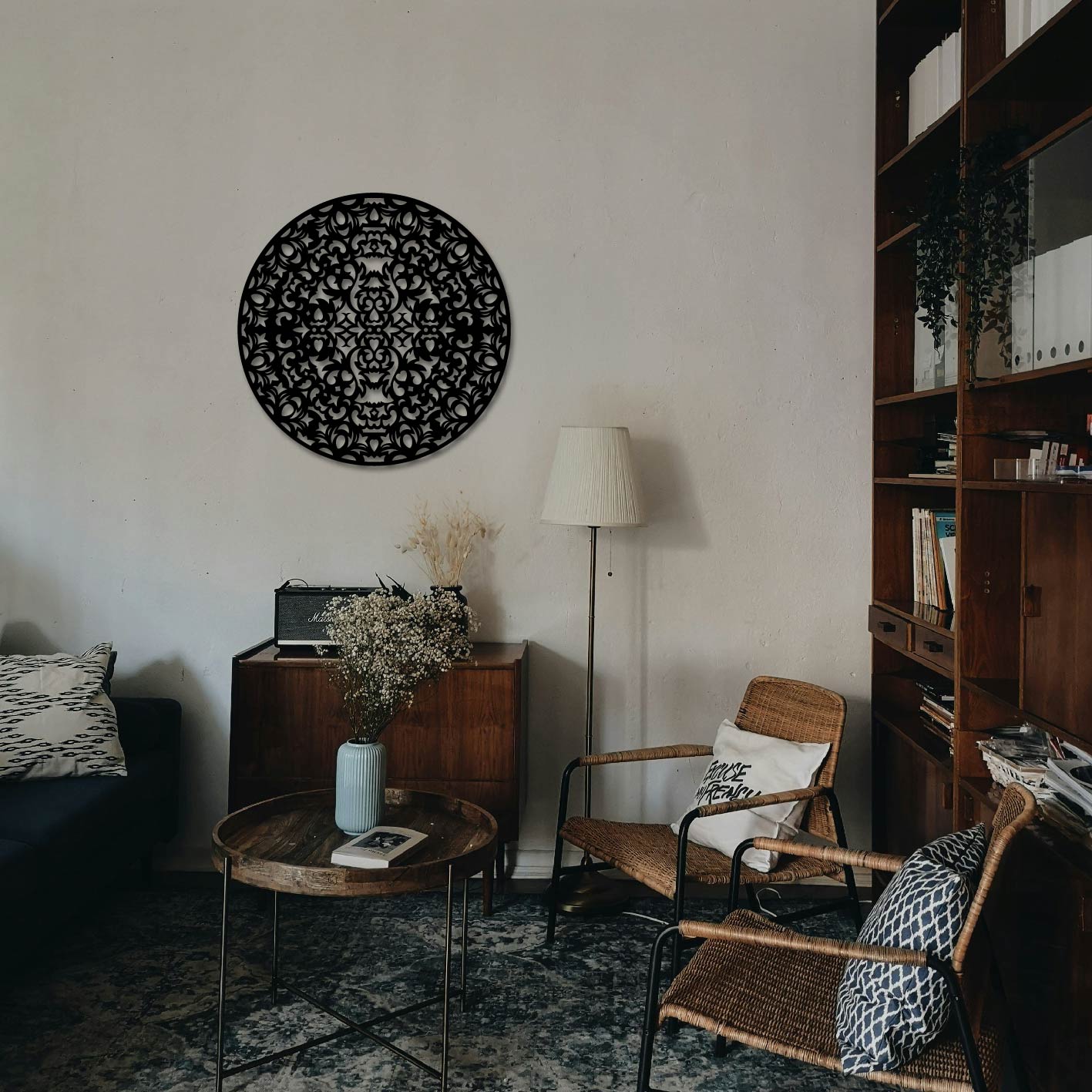 DETAILED DECORATIVE MANDALA METAL WALL ART