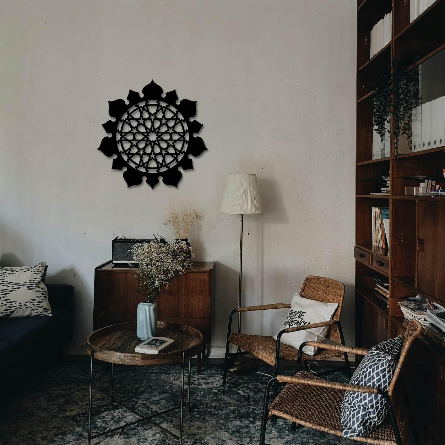 ISLAMIC GEOMETRIC SUN METAL WALL ART