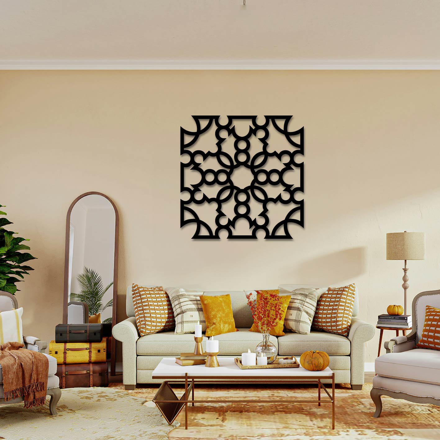 MANDALA PATTERN DECOR Metal Wall Art
