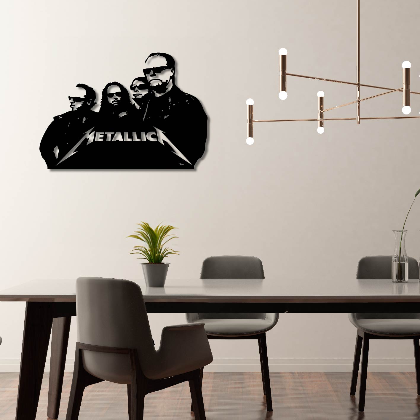 METALLICA BAND METAL WALL ART