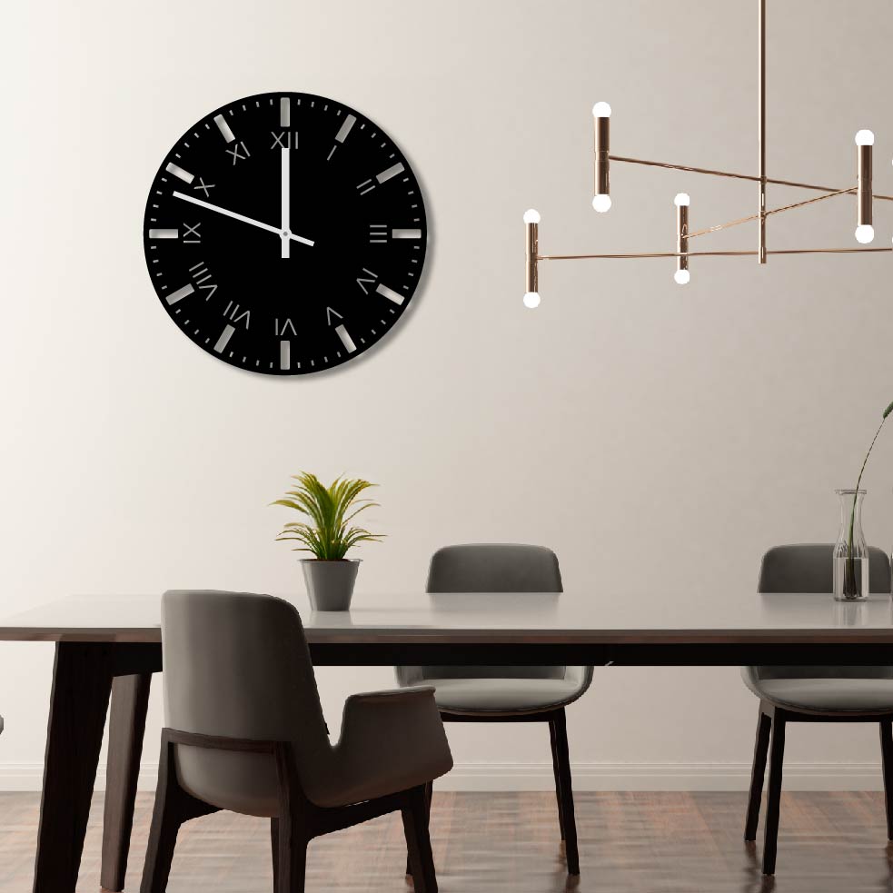 ROMAN NUMERAL METAL WALL ART CLOCK 2